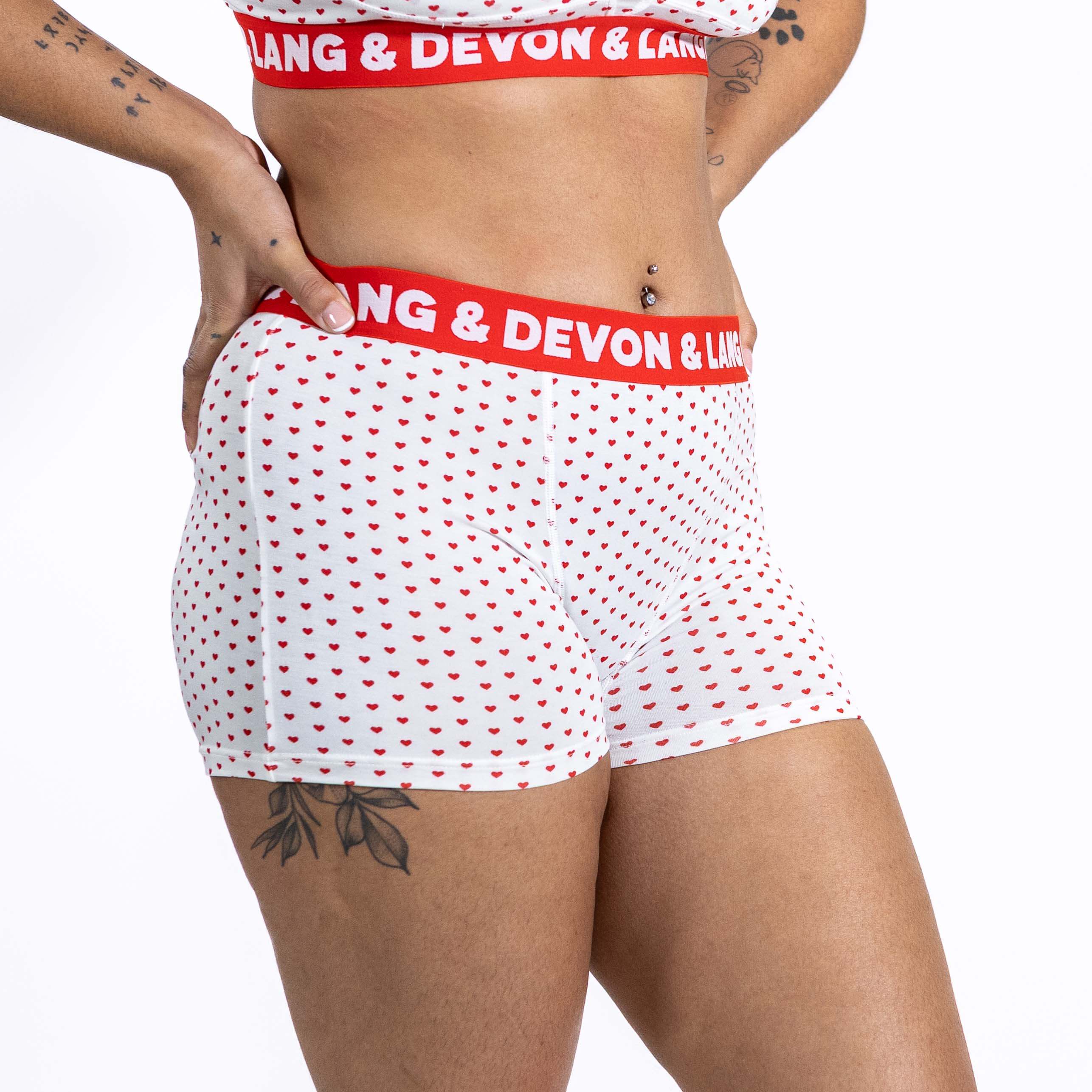 Bria Women's Boyshort - Cinnamon Hearts - Image 3