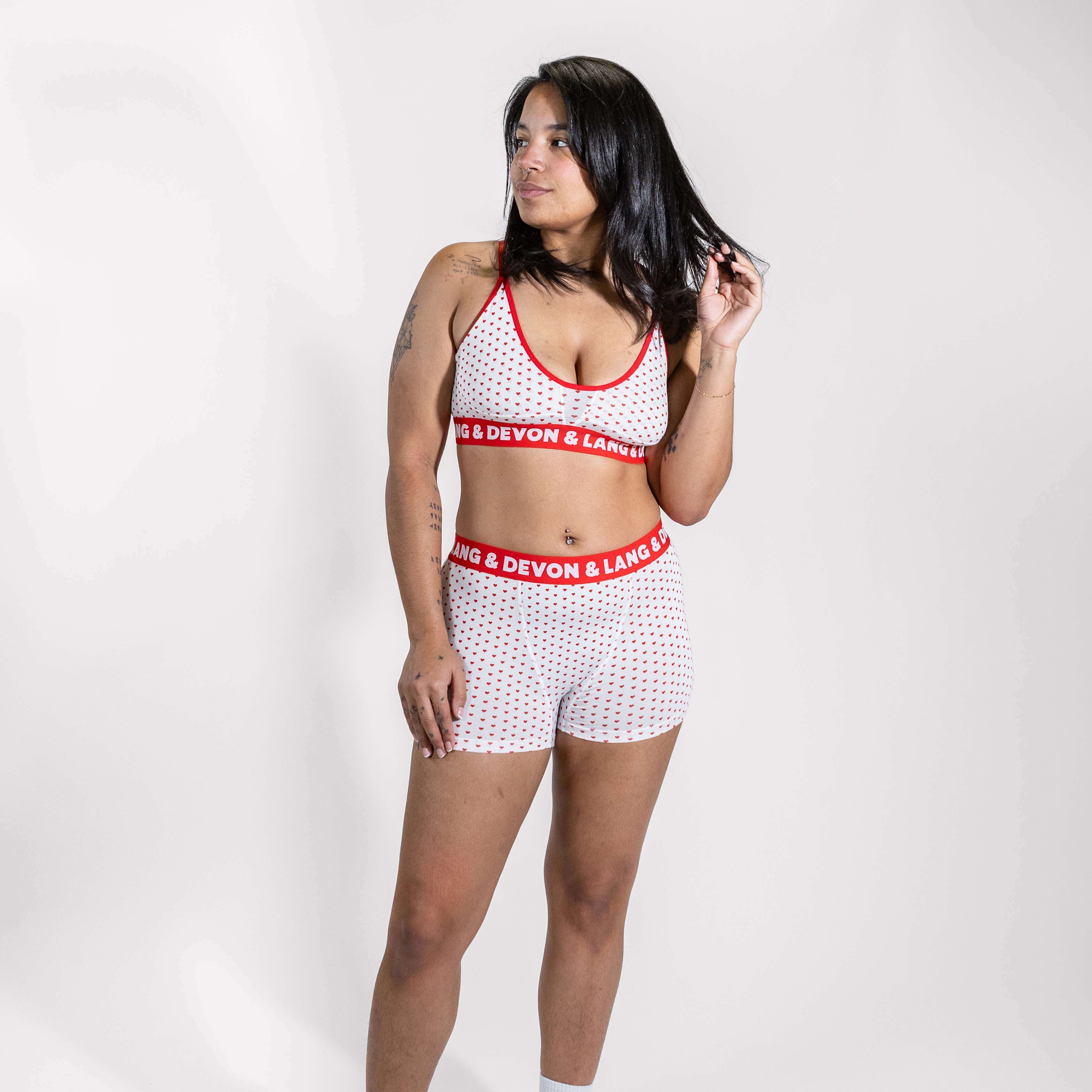 Bria Women's Boyshort - Cinnamon Hearts - Image 6