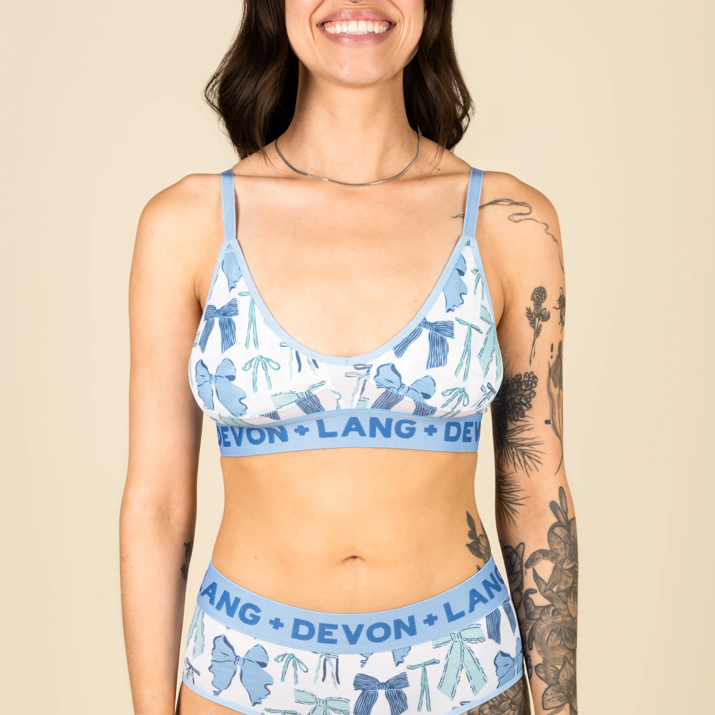 Originals Bria Bralette - Blue Bows - Image 3