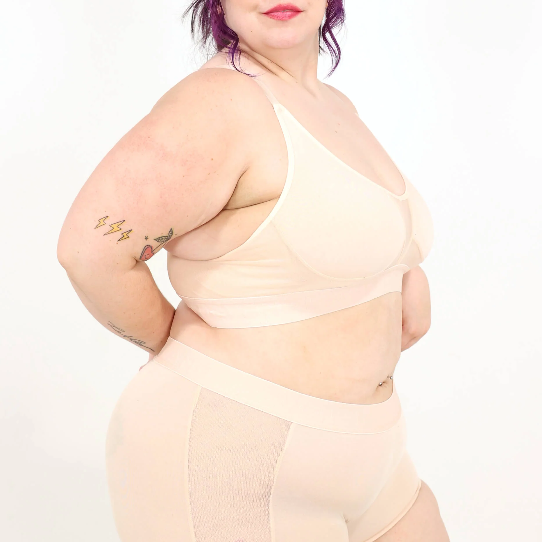 Originals Bria Bralette - Mesh Panels - Sand - Image 7
