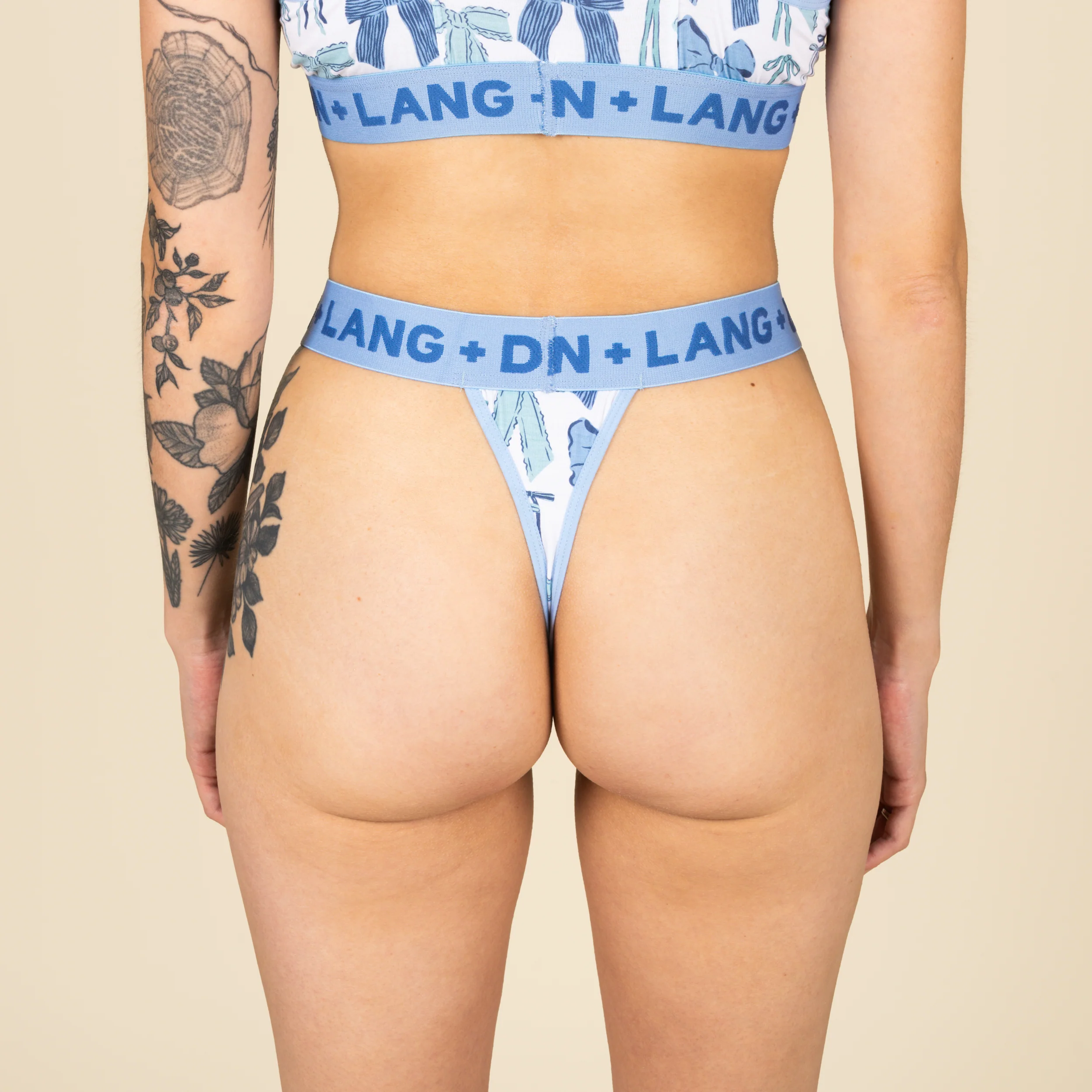 Originals Bria V-Thong - Blue Bows - Image 5