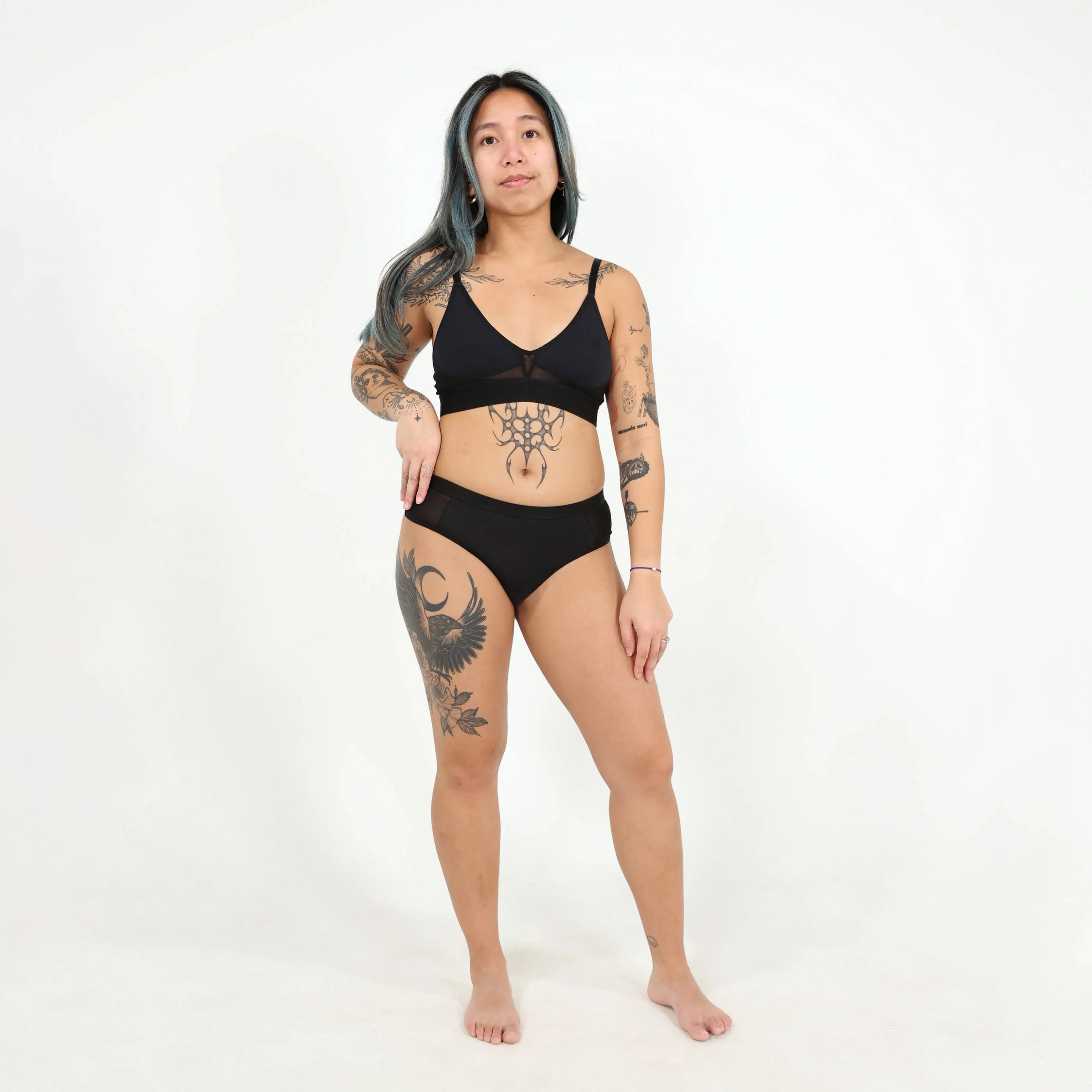 Originals Katrina Everyday Thong - Mesh Panels - Obsidian - Image 5