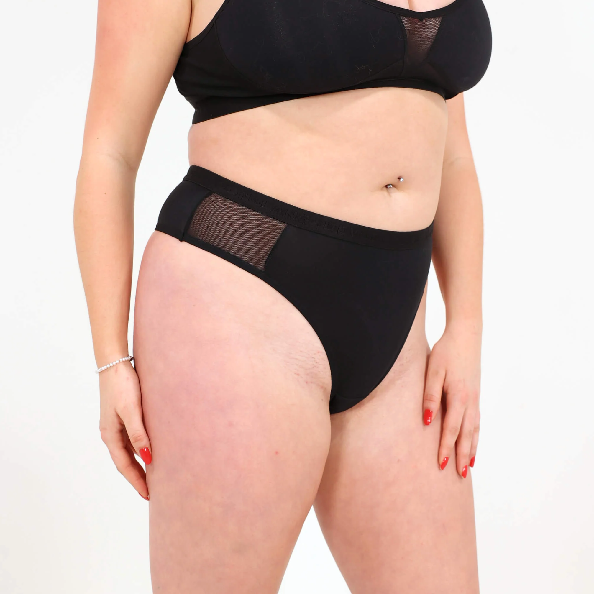 Originals Katrina Everyday Thong - Mesh Panels - Obsidian - Image 7