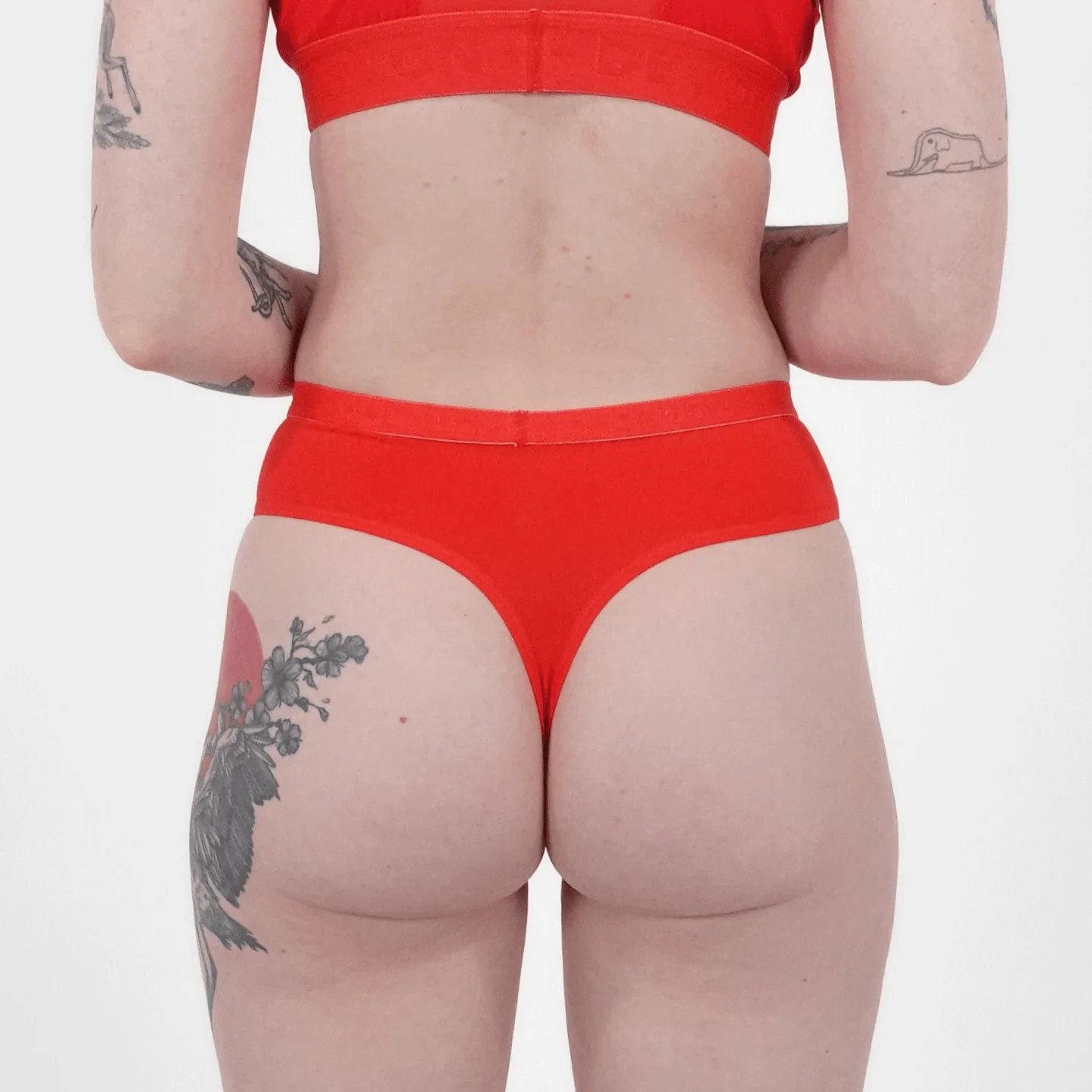 Originals Katrina Everyday Thong - Mesh Panels - Scarlet - Image 4