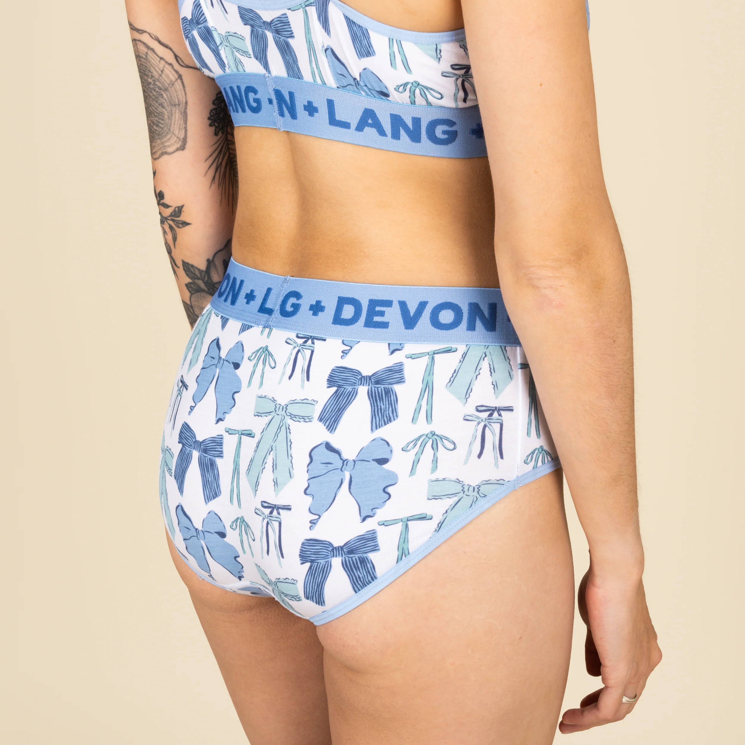 Originals Bria Bikini Brief - Blue Bows - Image 4