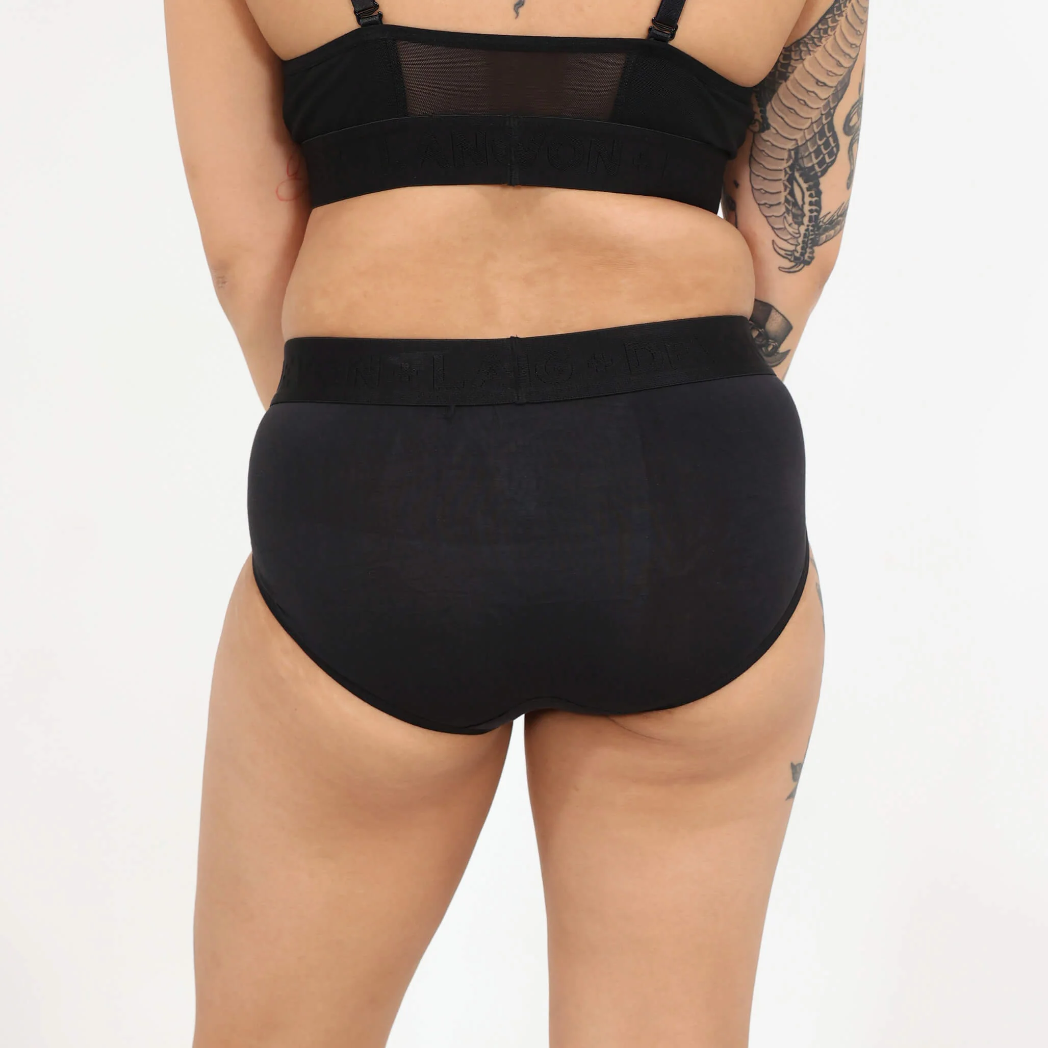 Originals Bria Bikini Brief - Mesh Panels - Obsidian - Image 4