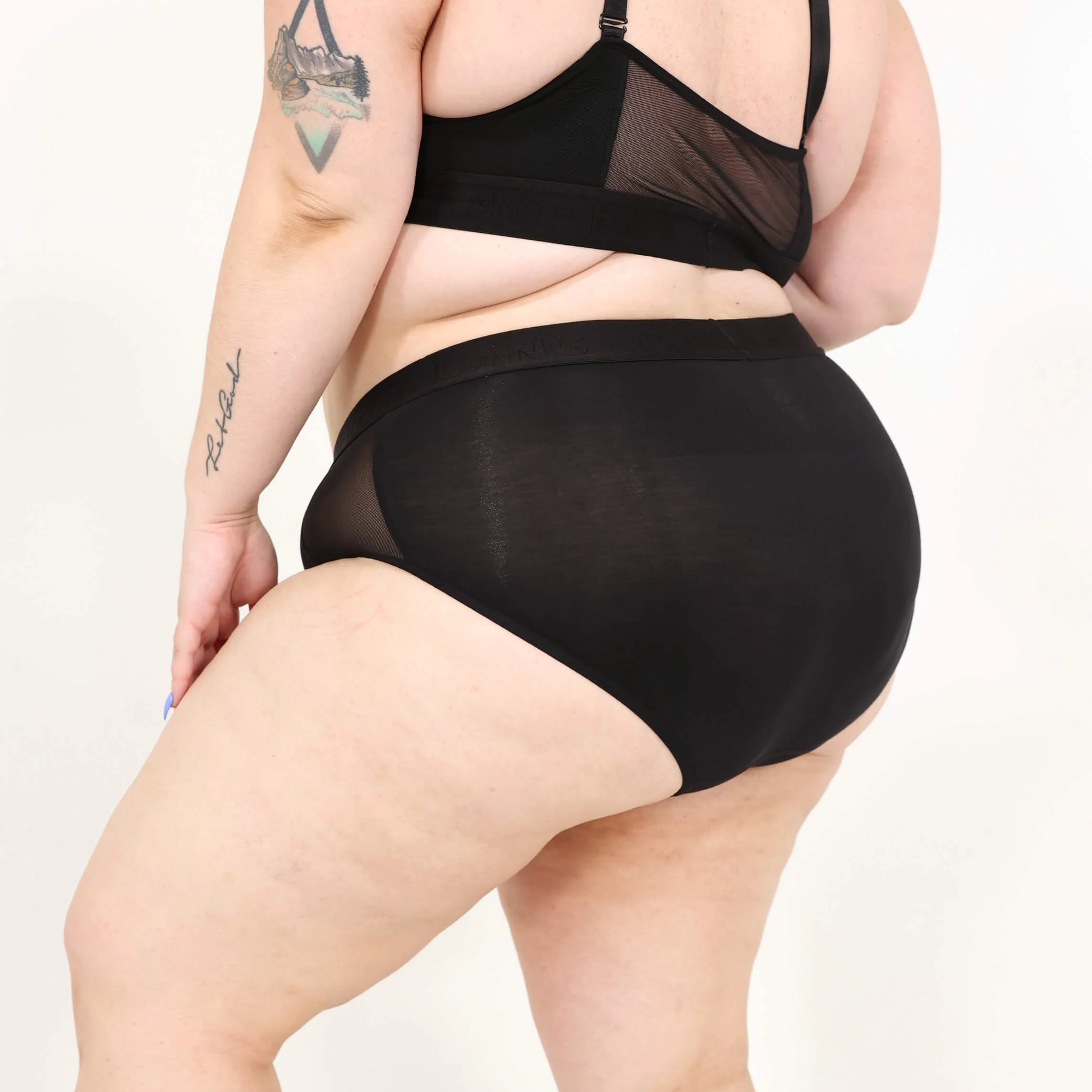 Originals Bria Bikini Brief - Mesh Panels - Obsidian - Image 9