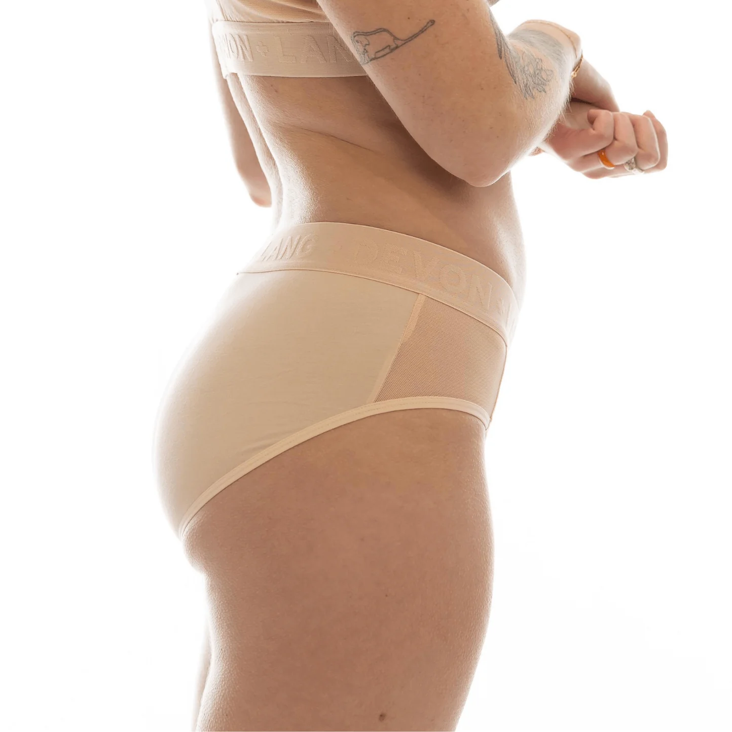 Originals Bria Bikini Brief - Mesh Panels - Sand - Image 3