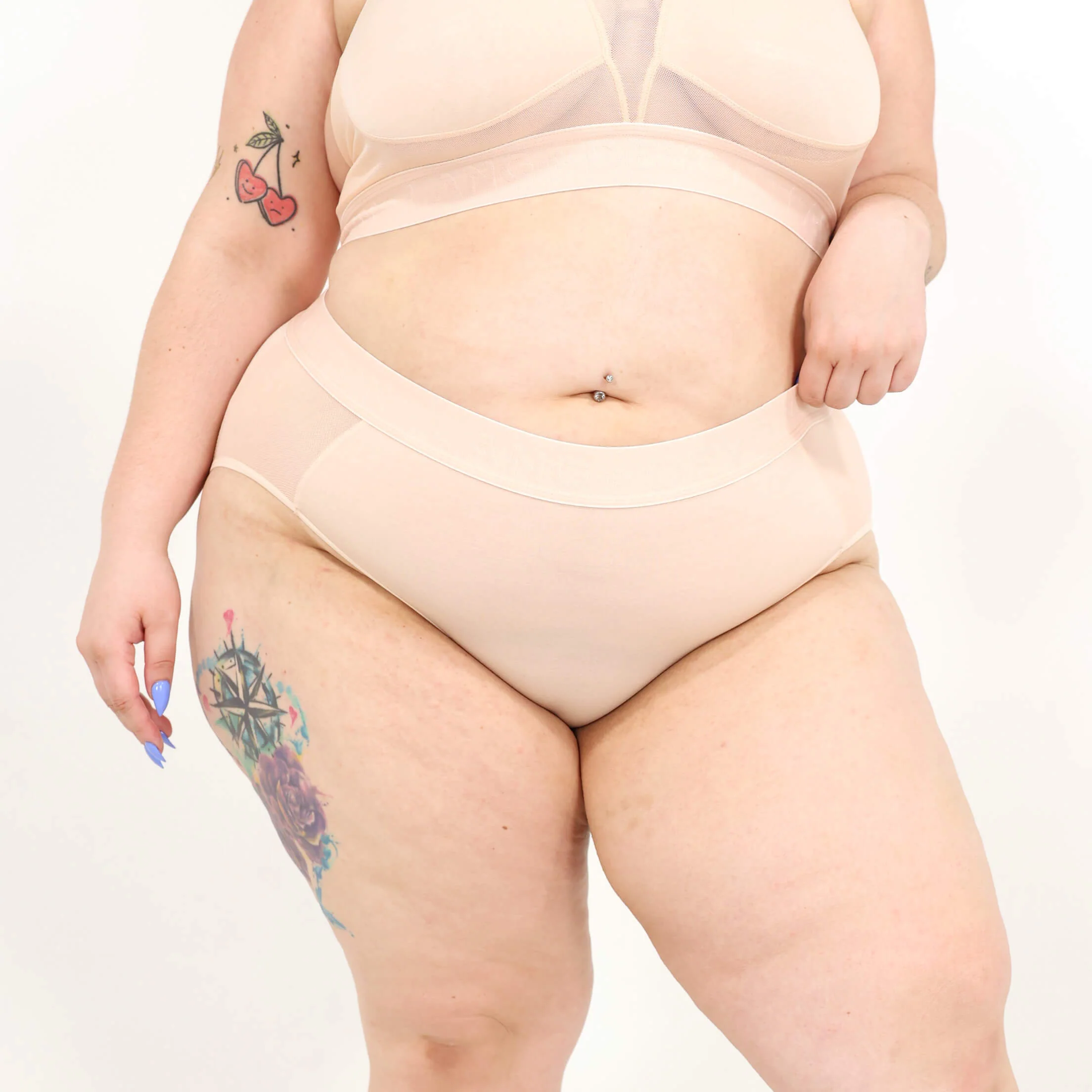 Originals Bria Bikini Brief - Mesh Panels - Sand - Image 6