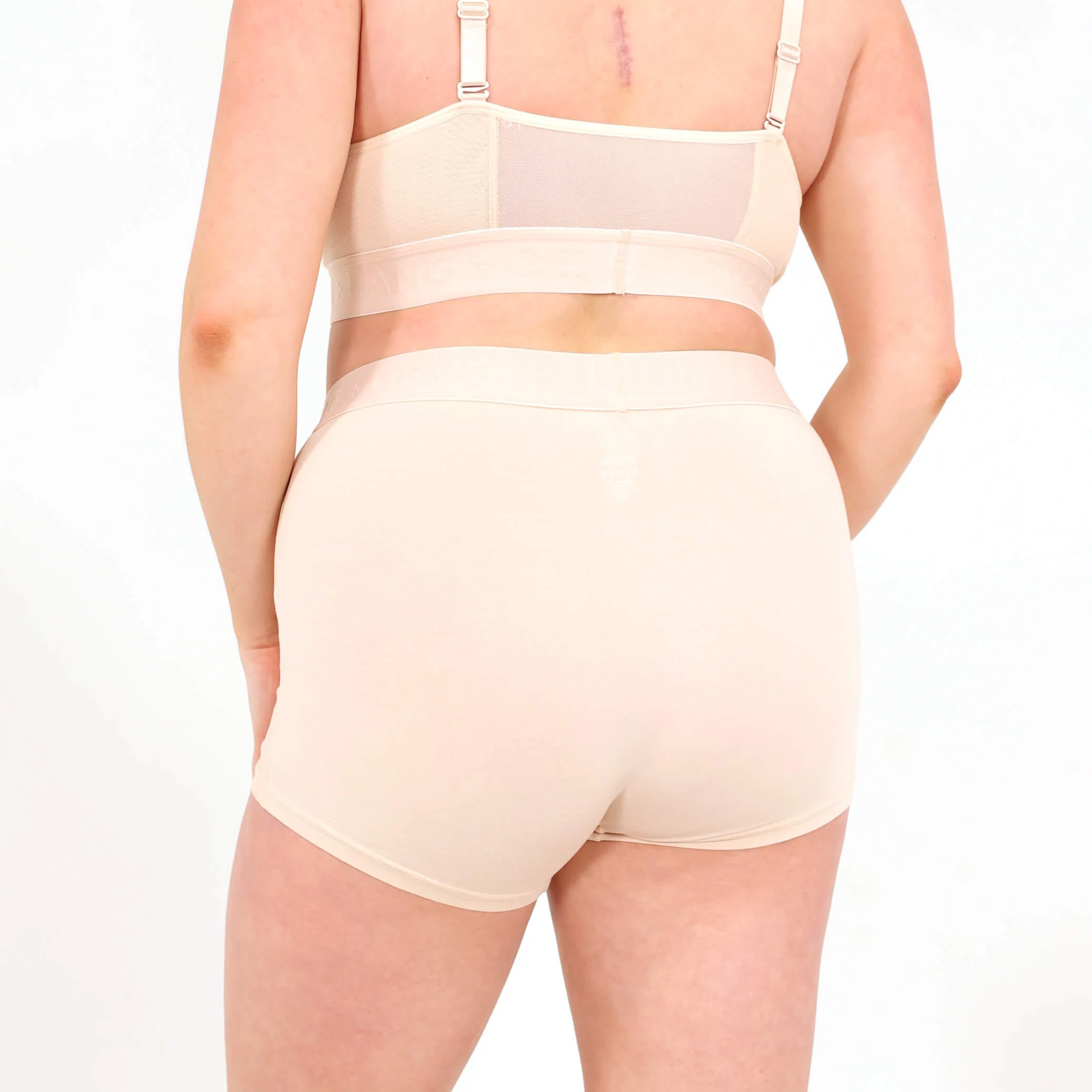 Originals Bria Women's Boyshort - Mesh Panels - Sand - Image 8